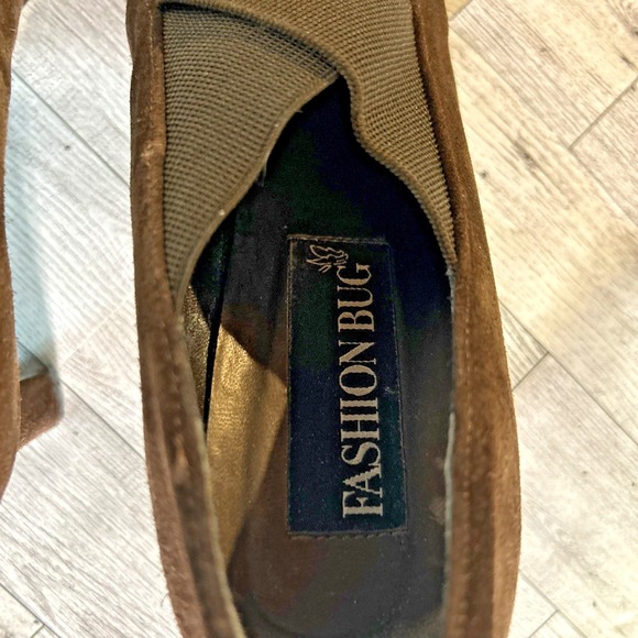 Fashion Bug Brown Suede Mary‎ Jane Heels Size 9 Capsule Closet Essential - Picture 11 of 12